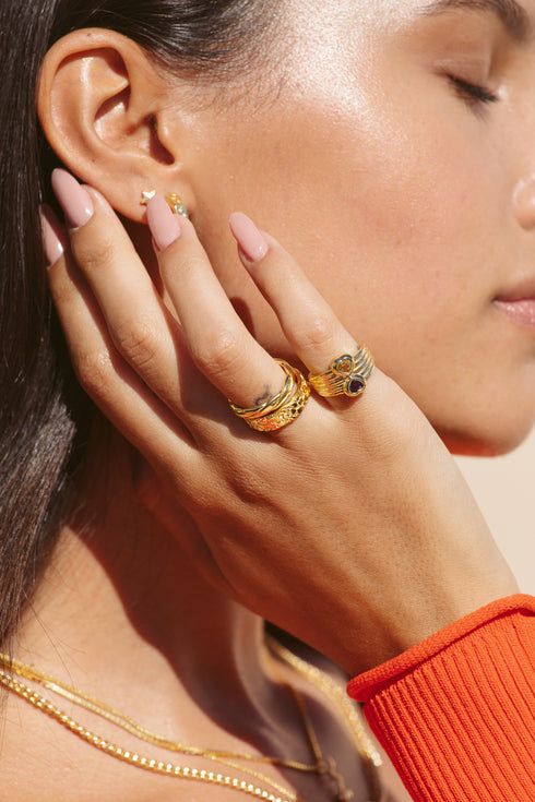 CHUNKY TWISTED RING SILVER